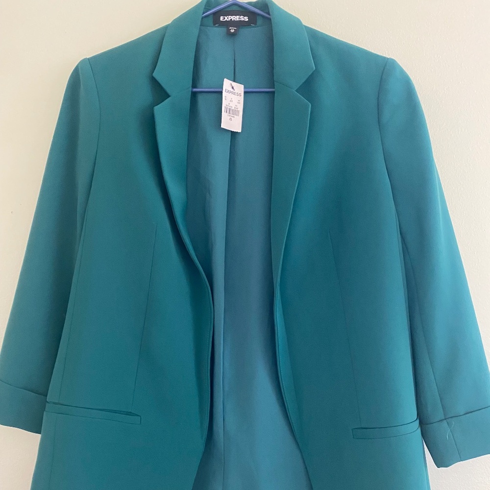 Express woman green blazer size XS